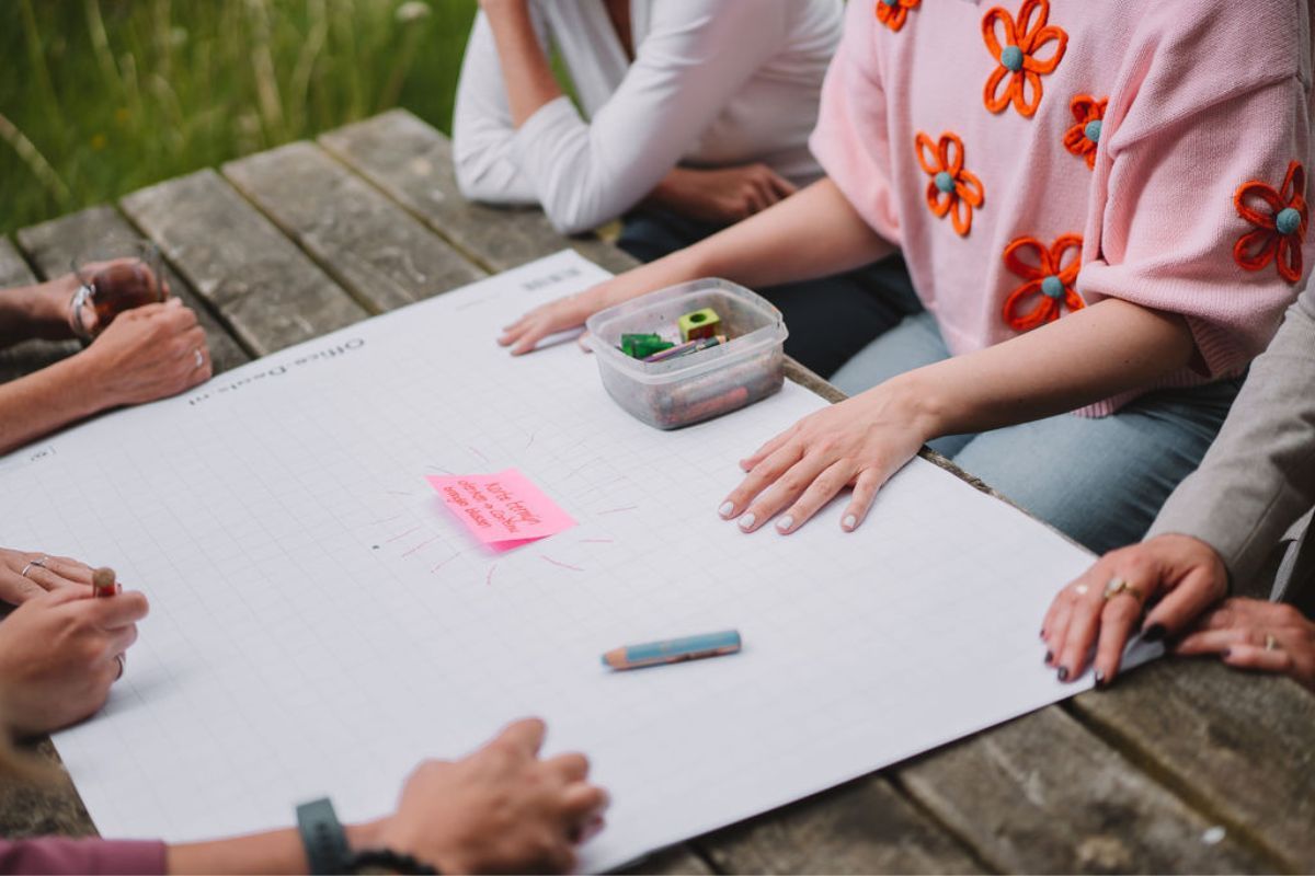 Offerte 9 Ideeën opschrijven op een wit vel papier